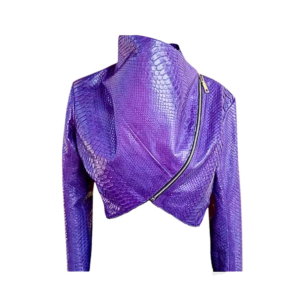 "Kiss of Spring" Pink Python Bolero Jacket: A Bold and Stylish Statement Piece