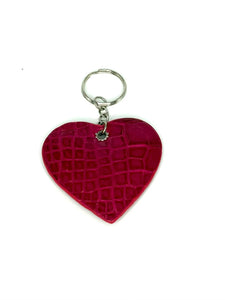 "Heart On A String" Heart-Shaped Croco Keychain - Showcase