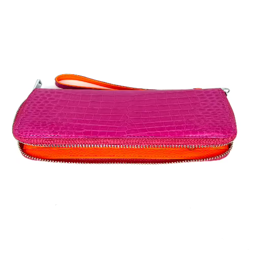 "The Radiant Grace" Pink Rectangular Croco Wakket-Two Colored