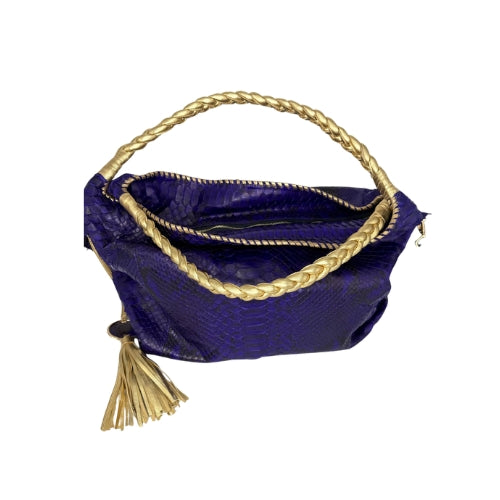 "Comfortable Chic" A Purple Opulent Python Shoulder Bag