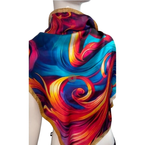 "Fire Dancer" Luxury Italian Silk Scarf –  From Lake Como