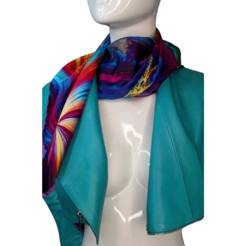 "Explosion Of Dance" Luxury Italian Silk Scarf