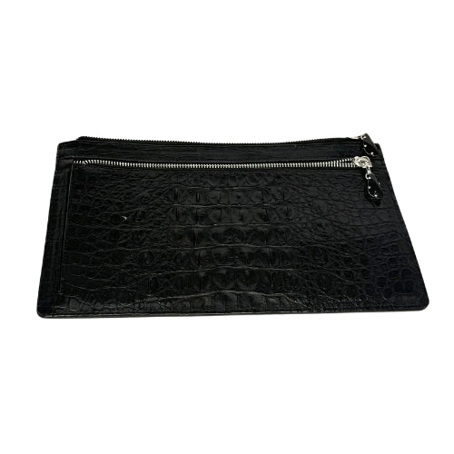 "Look At Me" Black Genuine Crocodile Clutch | Showcase