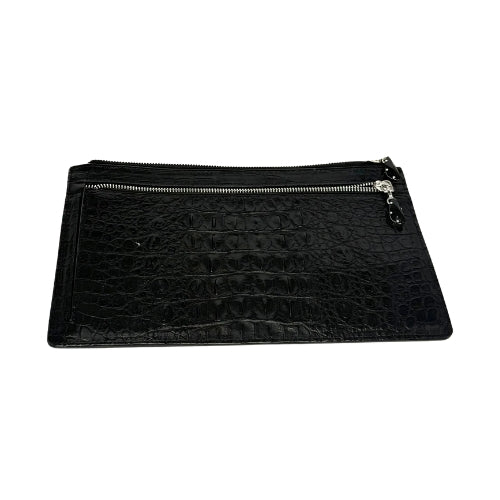 "Look At Me" Black Genuine Crocodile Clutch | Showcase