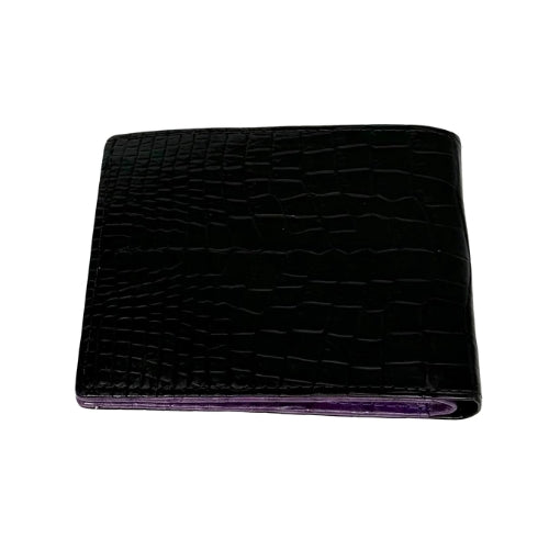 "Easy Chic" Two-Colored Folded Crocodile Wallet