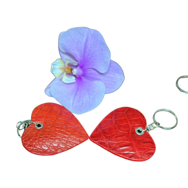 "Heart On A String" Heart-Shaped Croco Keychain - Showcase