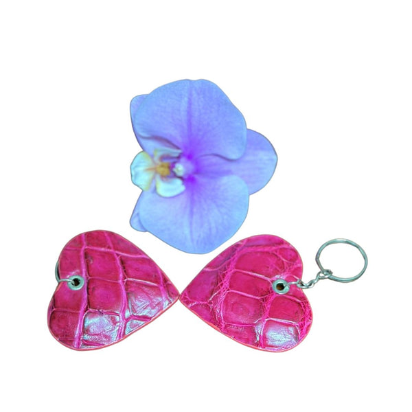 "Heart On A String" Heart-Shaped Croco Keychain - Showcase