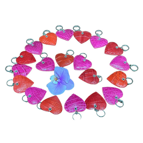 "Heart On A String" Heart-Shaped Croco Keychain - Showcase